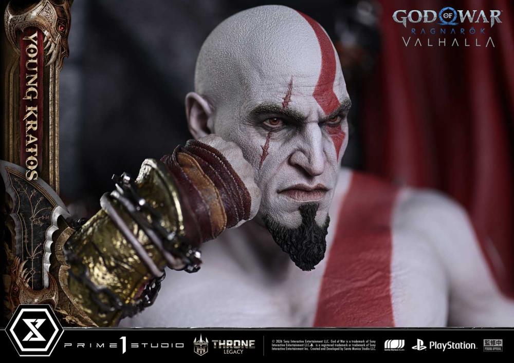 God of War Ragnarok Throne Legacy Young Kratos (Bonus Ver.) 1/3 Scale Limited Edition Statue Gallery Image 29