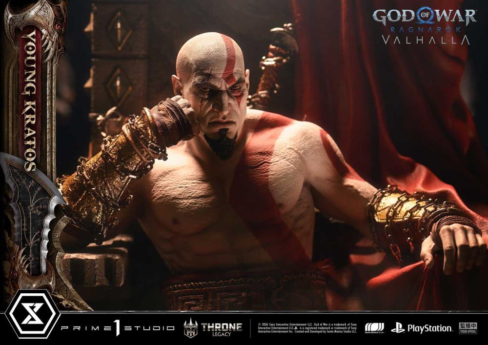 God of War Ragnarok Throne Legacy Young Kratos (Bonus Ver.) 1/3 Scale Limited Edition Statue Gallery Image 17