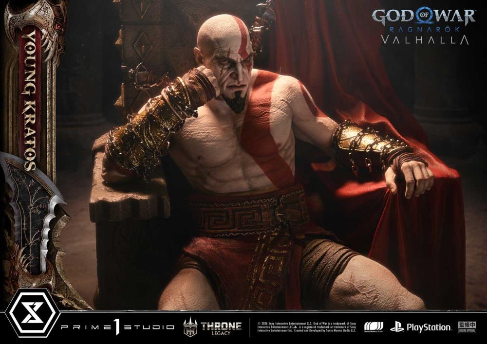 God of War Ragnarok Throne Legacy Young Kratos (Bonus Ver.) 1/3 Scale Limited Edition Statue Gallery Image 15