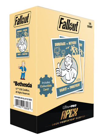 Fallout Vault Boy (Surface Never! Vault Forever!) Apex Deck Protector Card  Sleeves (105 Count)