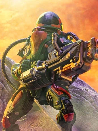 Cosmic Legions T.U.5.C.C. Heavy Gunner Action Figure Gallery Image 2