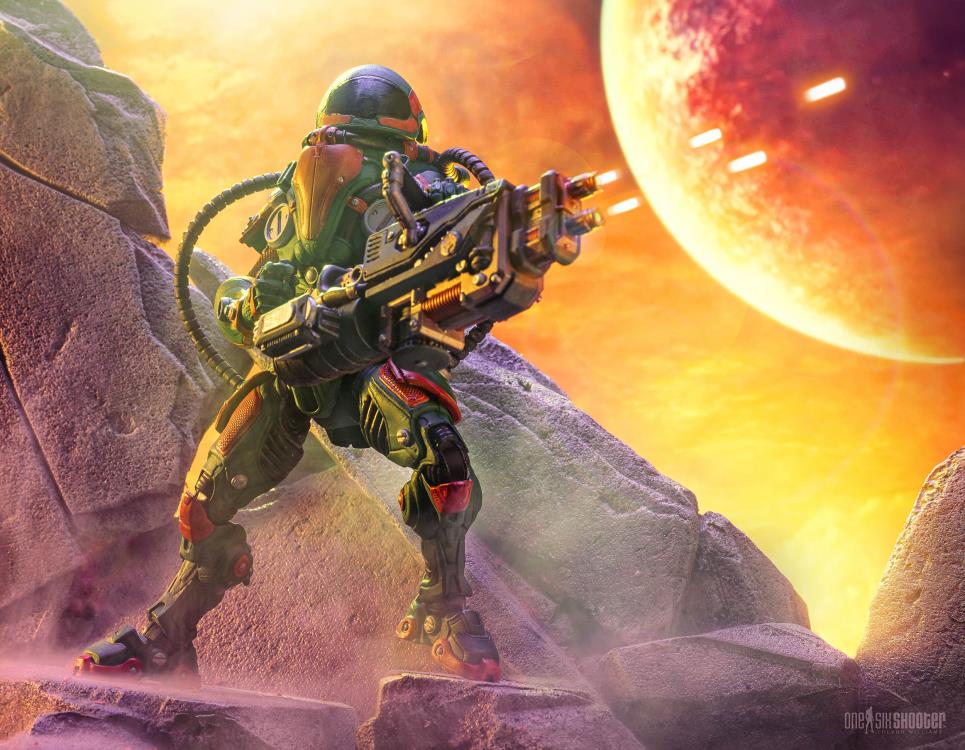 Cosmic Legions T.U.5.C.C. Heavy Gunner Action Figure Gallery Image 12