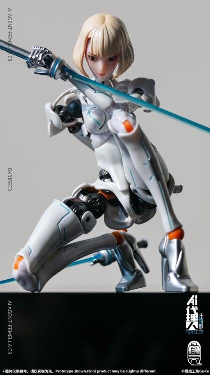 AI Agent Femella C3 (Solid Color Edition) 1/12 Scale Action Figure Gallery Image 13