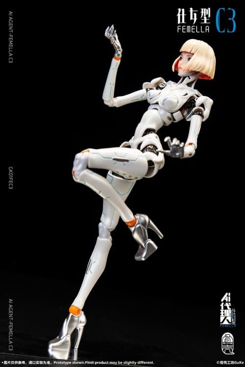AI Agent Femella C3 (Solid Color Edition) 1/12 Scale Action Figure Gallery Image 7