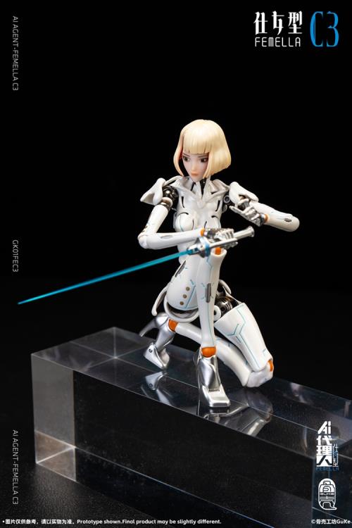 AI Agent Femella C3 (Solid Color Edition) 1/12 Scale Action Figure Gallery Image 9