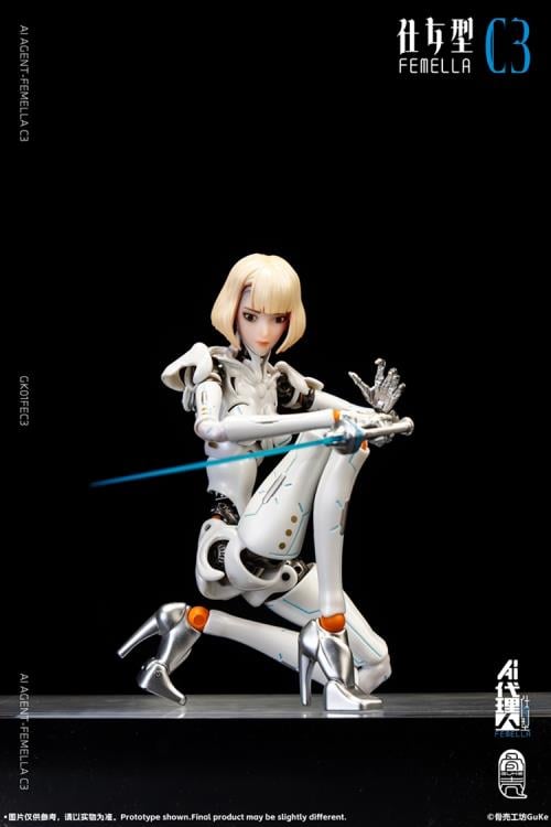 AI Agent Femella C3 (Solid Color Edition) 1/12 Scale Action Figure Gallery Image 8