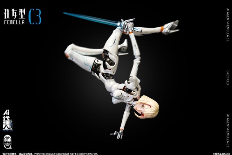 AI Agent Femella C3 (Solid Color Edition) 1/12 Scale Action Figure Gallery Image 12