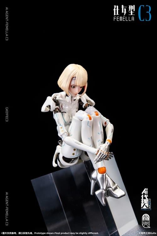 AI Agent Femella C3 (Solid Color Edition) 1/12 Scale Action Figure Gallery Image 4