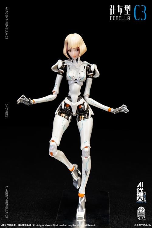 AI Agent Femella C3 (Solid Color Edition) 1/12 Scale Action Figure Gallery Image 3