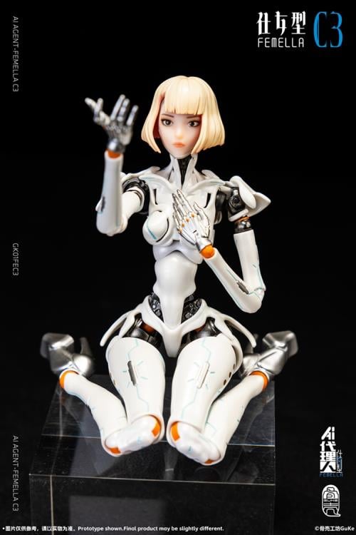 AI Agent Femella C3 (Solid Color Edition) 1/12 Scale Action Figure Gallery Image 10