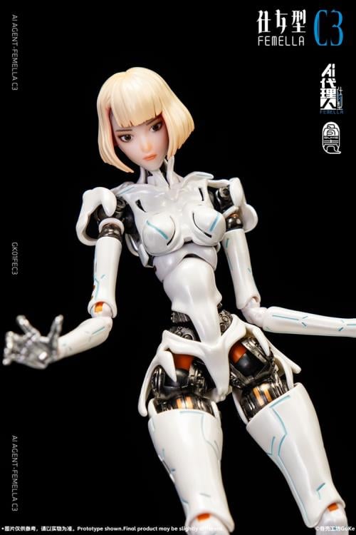 AI Agent Femella C3 (Solid Color Edition) 1/12 Scale Action Figure Gallery Image 5