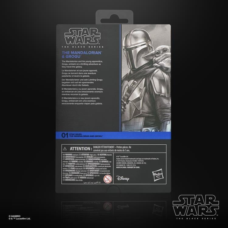 Star Wars: The Black Series The Mandalorian with Grogu (The Mandalorian and Grogu) Deluxe Action Figure Gallery Image 15
