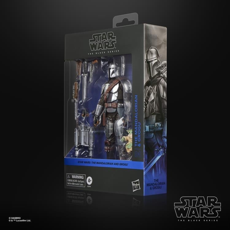 Star Wars: The Black Series The Mandalorian with Grogu (The Mandalorian and Grogu) Deluxe Action Figure Gallery Image 14