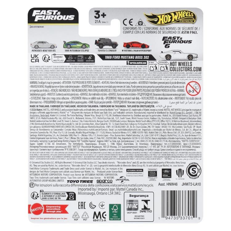 Fast & Furious Hot Wheels Premium 1969 Ford Mustang Boss 302 Gallery Image 8