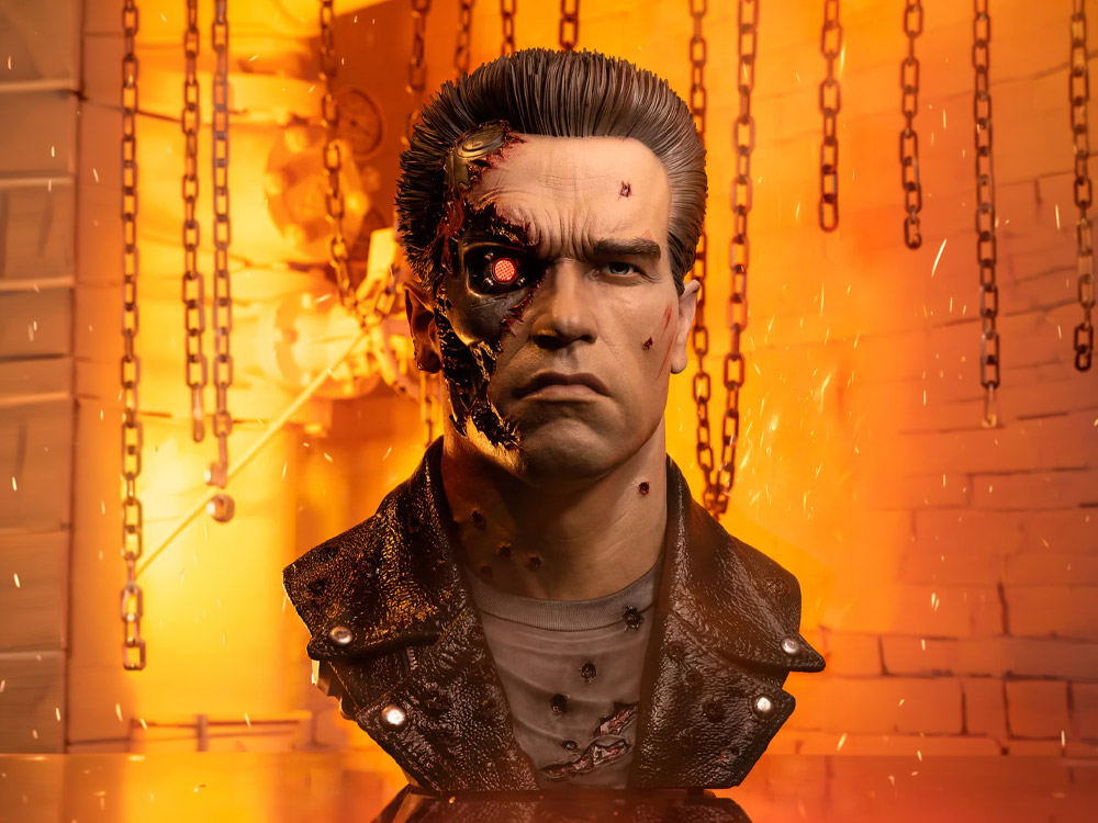 Terminator 2: Judgement Day T-800 Model 101 (Battle Damaged) 1/1 Scale Limited Edition Art Mask Gallery Image 1