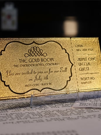 The Shining The Overlook Hotel Ball Ticket Limited Edition 24k