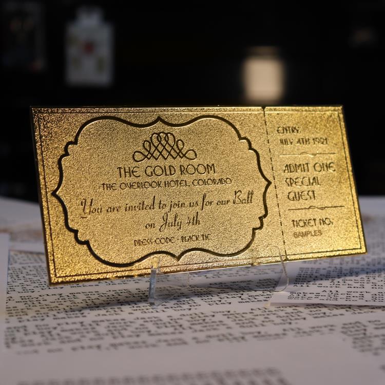 The Shining The Overlook Hotel Ball Ticket Limited Edition 24k