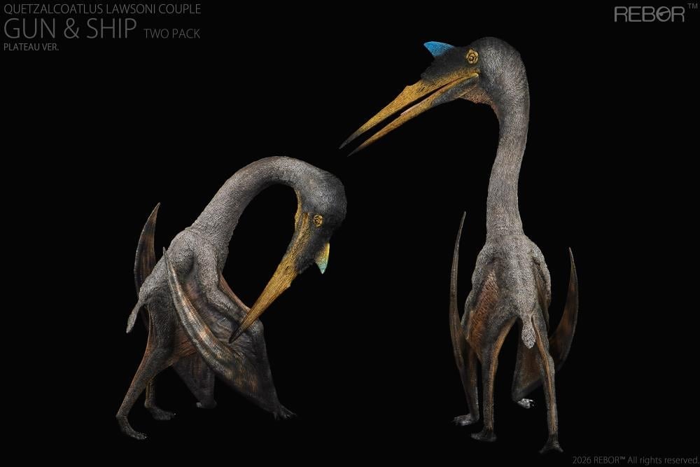 Quetzalcoatlus Lawsoni Couple "Gun & Ship" (Plateau Ver.) 1/11 Scale Replica Two-Pack Gallery Image 4