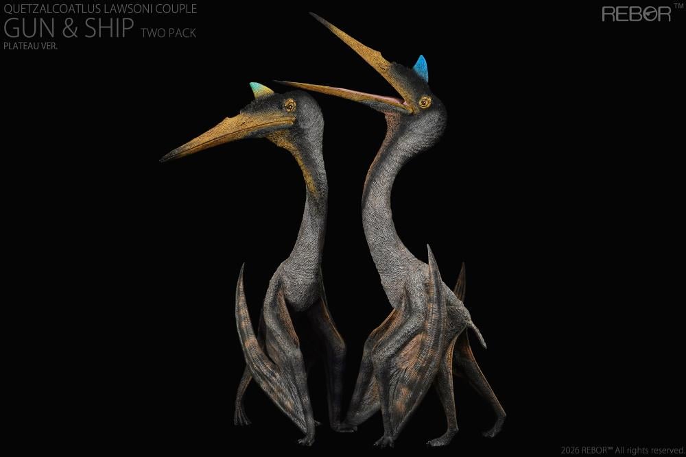 Quetzalcoatlus Lawsoni Couple "Gun & Ship" (Plateau Ver.) 1/11 Scale Replica Two-Pack Gallery Image 5