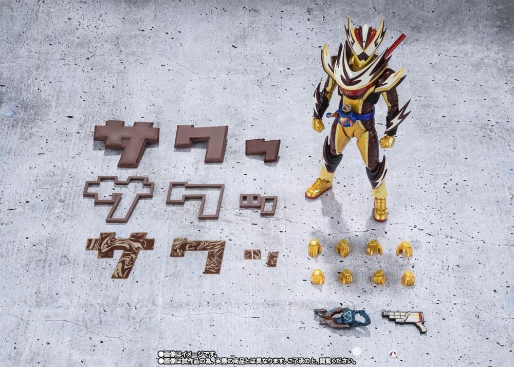 Kamen Rider Gavv S.H.Figuarts Kamen Rider Valen (Frappe Custom Ver.) & Saku To Effect Parts Exclusive Action Figure Set Gallery Image 9