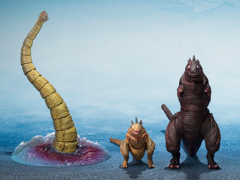 Shin Godzilla S.H.MonsterArts Godzilla 2nd Form & 3rd Form & Giant Unidentified Creature Action Figure Set Gallery Image 3