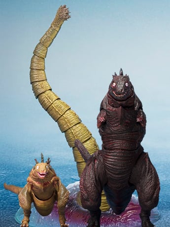 Shin Godzilla S.H.MonsterArts Godzilla 2nd Form & 3rd Form & Giant Unidentified Creature Action Figure Set Gallery Image 2