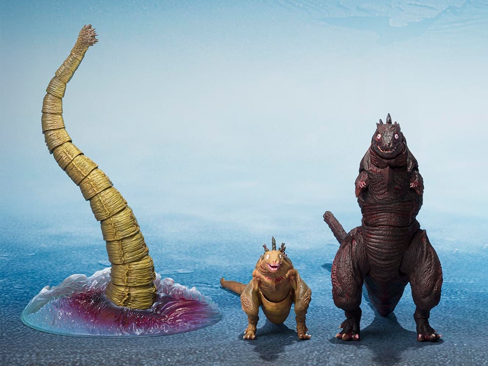Shin Godzilla S.H.MonsterArts Godzilla 2nd Form & 3rd Form & Giant Unidentified Creature Action Figure Set Gallery Image 1