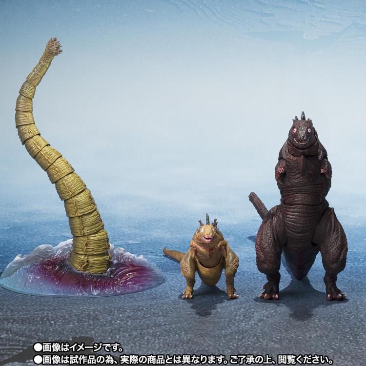 Shin Godzilla S.H.MonsterArts Godzilla 2nd Form & 3rd Form & Giant Unidentified Creature Action Figure Set Gallery Image 4