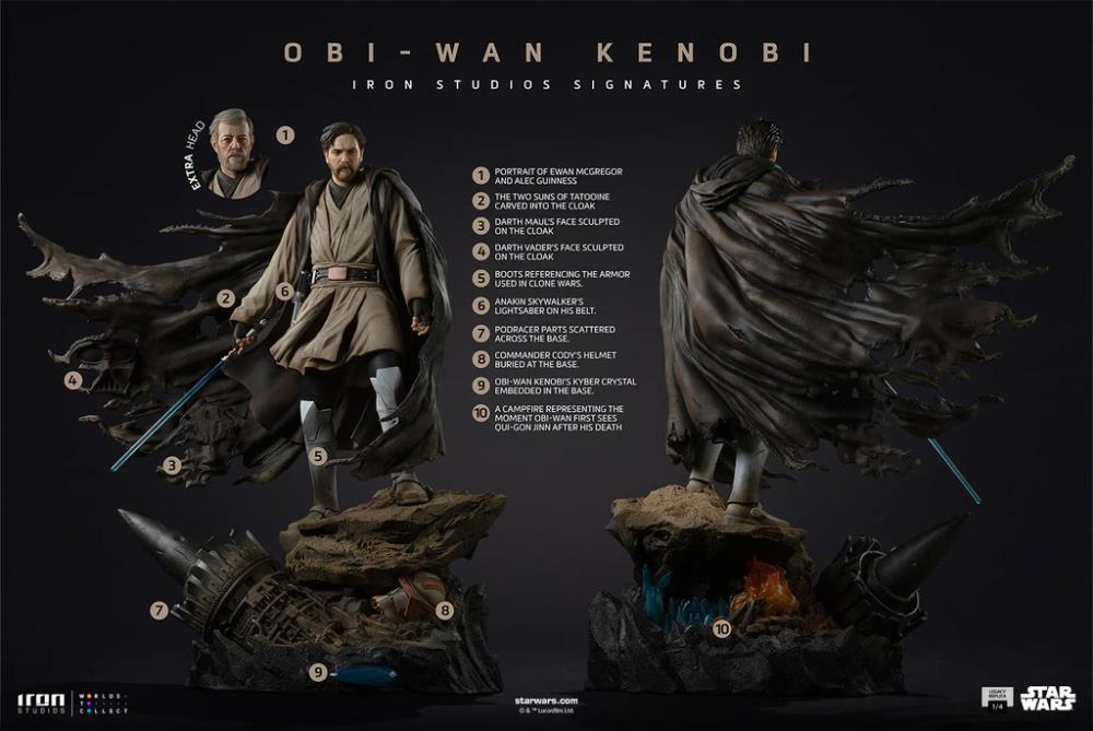 Star Wars Signatures Legacy Replica Obi-Wan Kenobi 1/4 Scale Limited Edition Statue Gallery Image 27