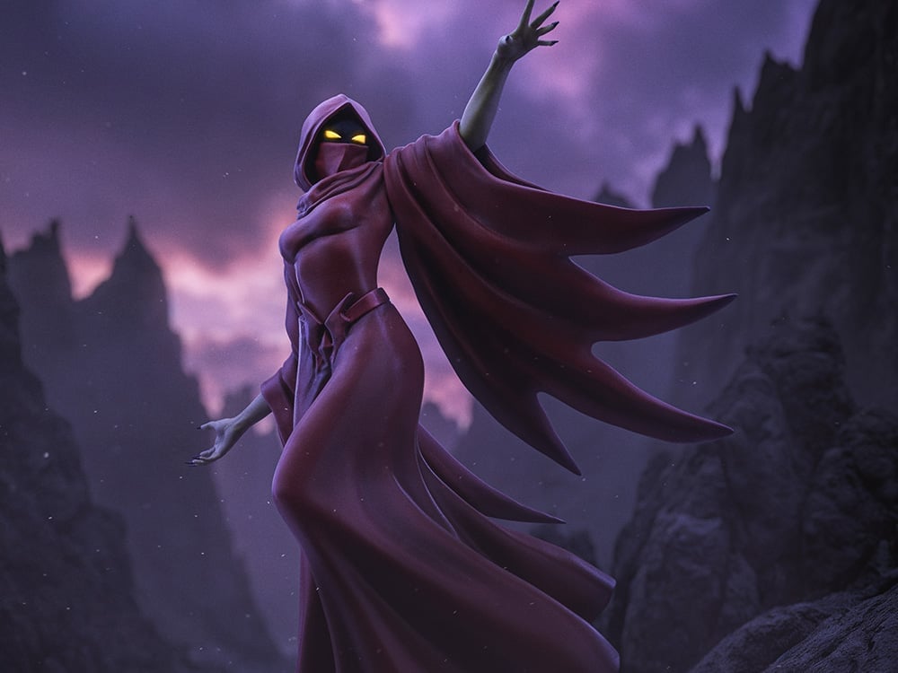 Masters of the Universe Shadow Weaver 1/10 Art Scale Statue Gallery Image 1