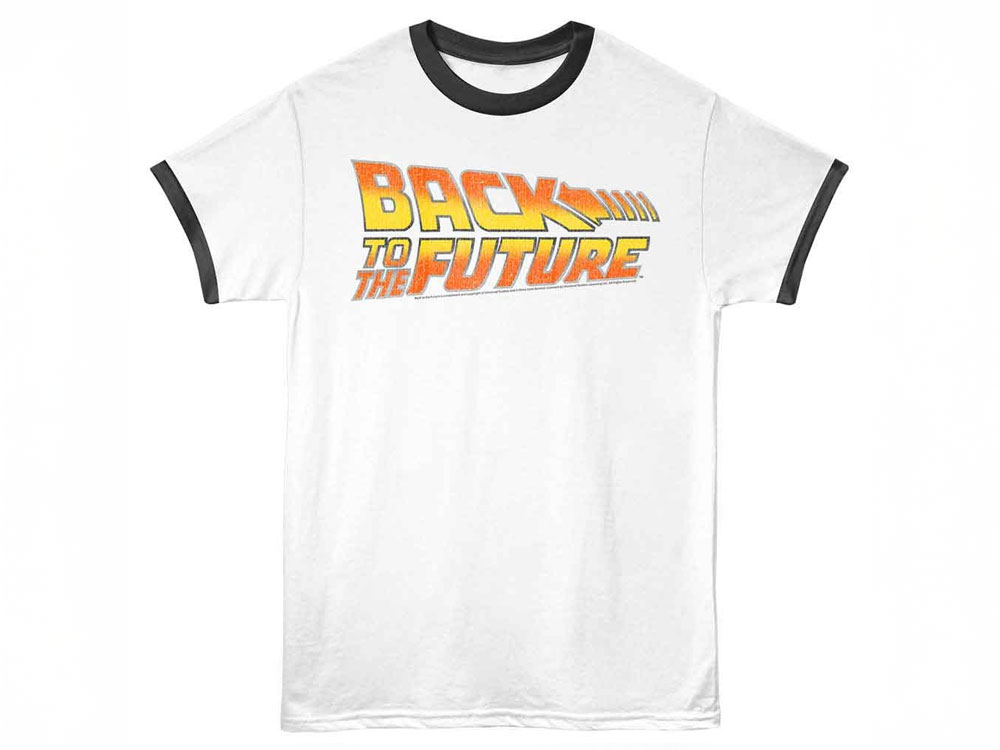 Back to the Future Vintage Adult Ringer T-Shirt Gallery Image 1