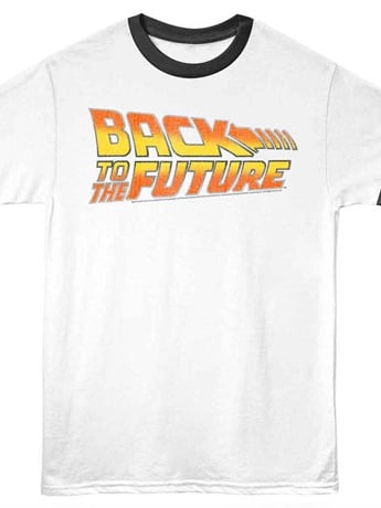 Back to the Future Vintage Adult Ringer T-Shirt Gallery Image 2
