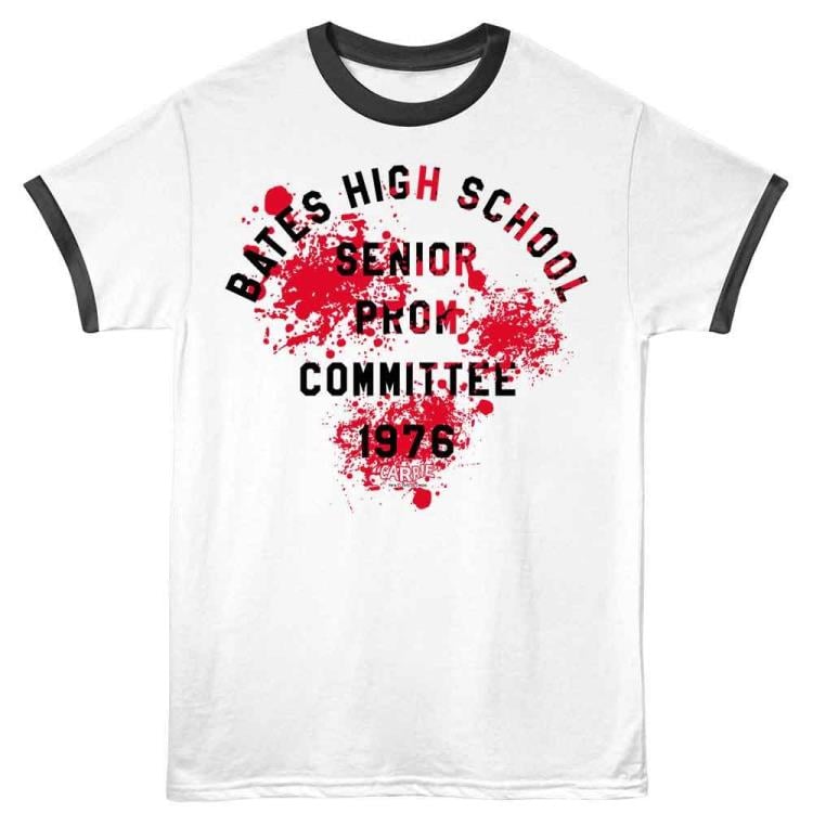Carrie Bates High School Prom Committee 1976 Retro Adult Ringer T-Shirt Gallery Image 3