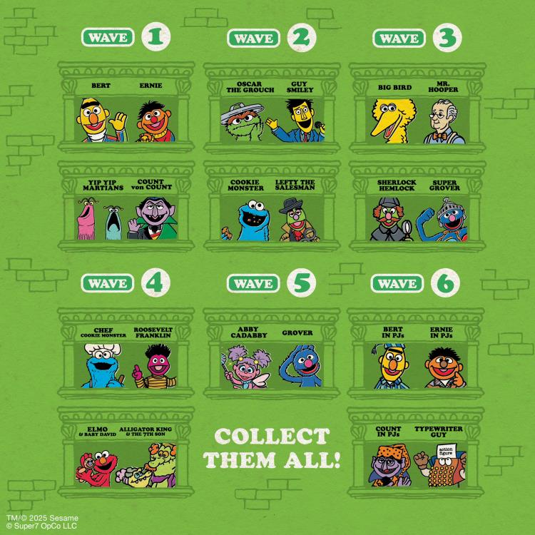 Sesame Street ReAction Bert in PJs Action Figure Gallery Image 8