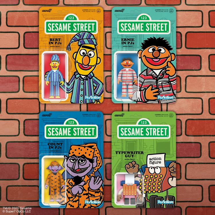 Sesame Street ReAction Bert in PJs Action Figure Gallery Image 7