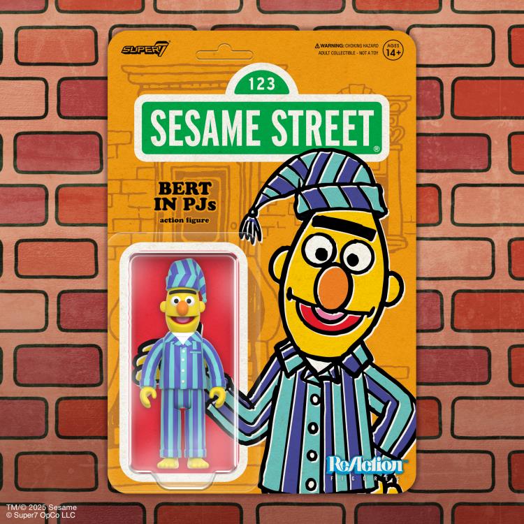 Sesame Street ReAction Bert in PJs Action Figure Gallery Image 6