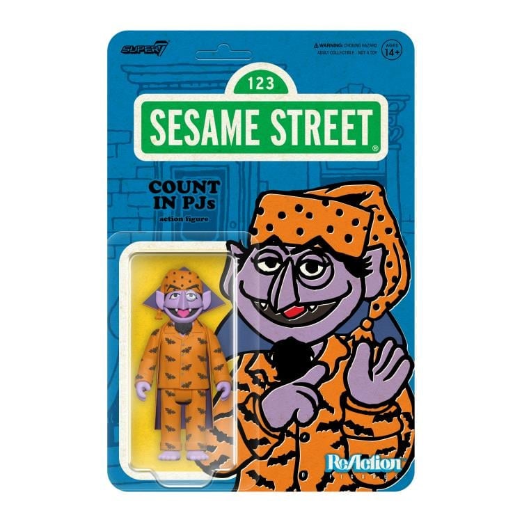 Sesame Street ReAction Count in PJs Action Figure Gallery Image 4