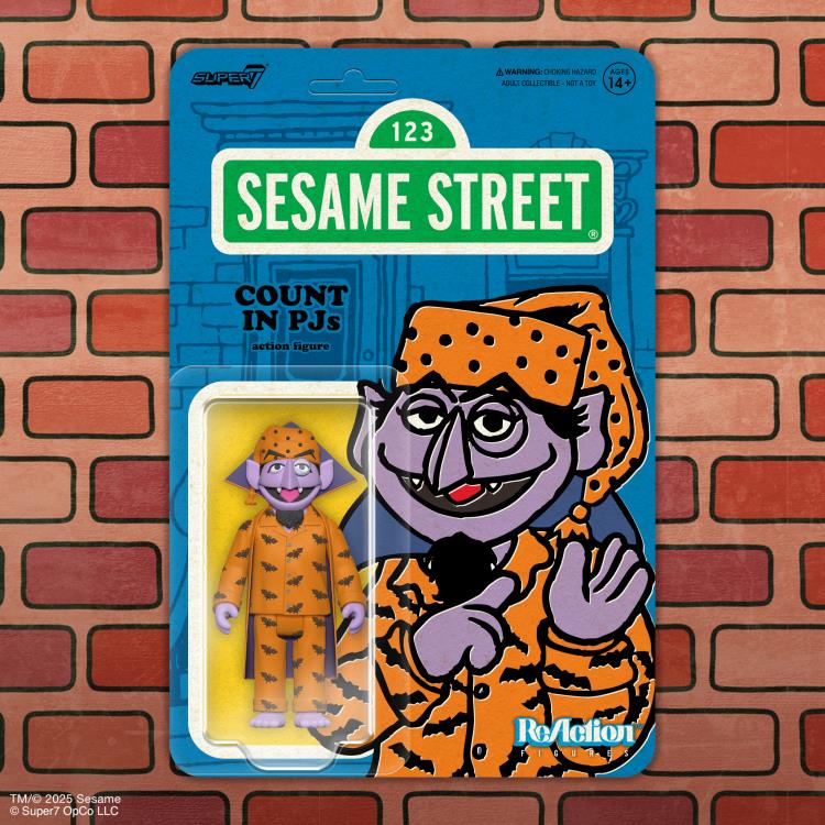 Sesame Street ReAction Count in PJs Action Figure Gallery Image 6