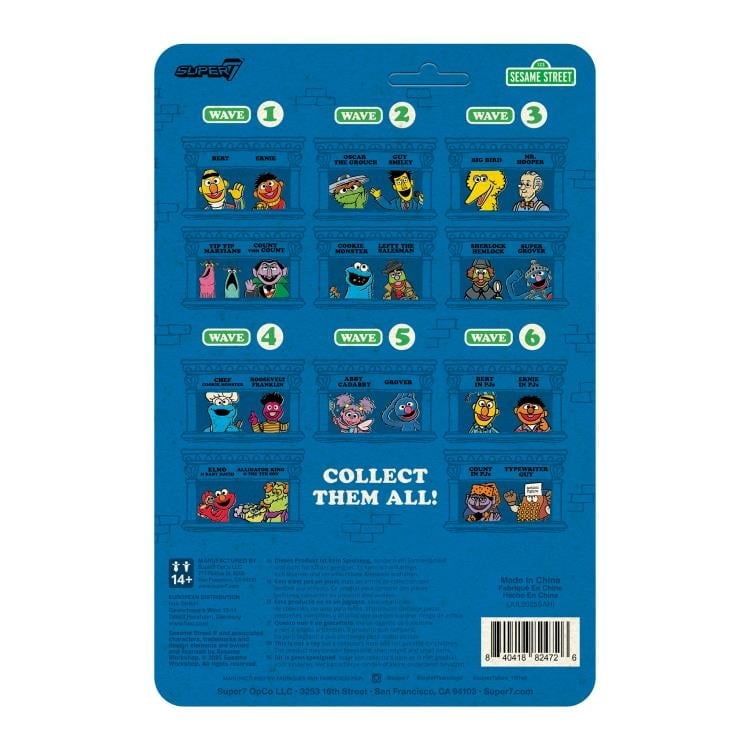 Sesame Street ReAction Count in PJs Action Figure Gallery Image 5