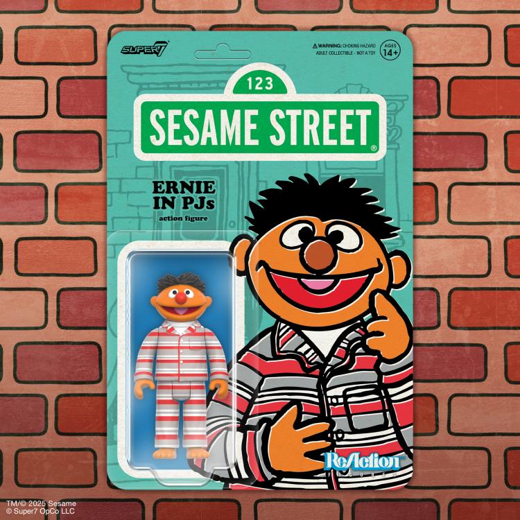 Sesame Street ReAction Ernie in PJs Action Figure Gallery Image 6