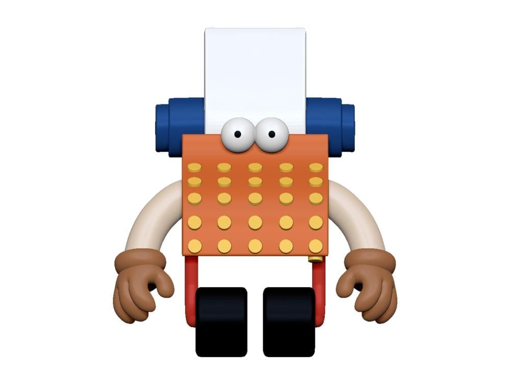 Sesame Street ReAction Typewriter Guy Action Figure Gallery Image 3