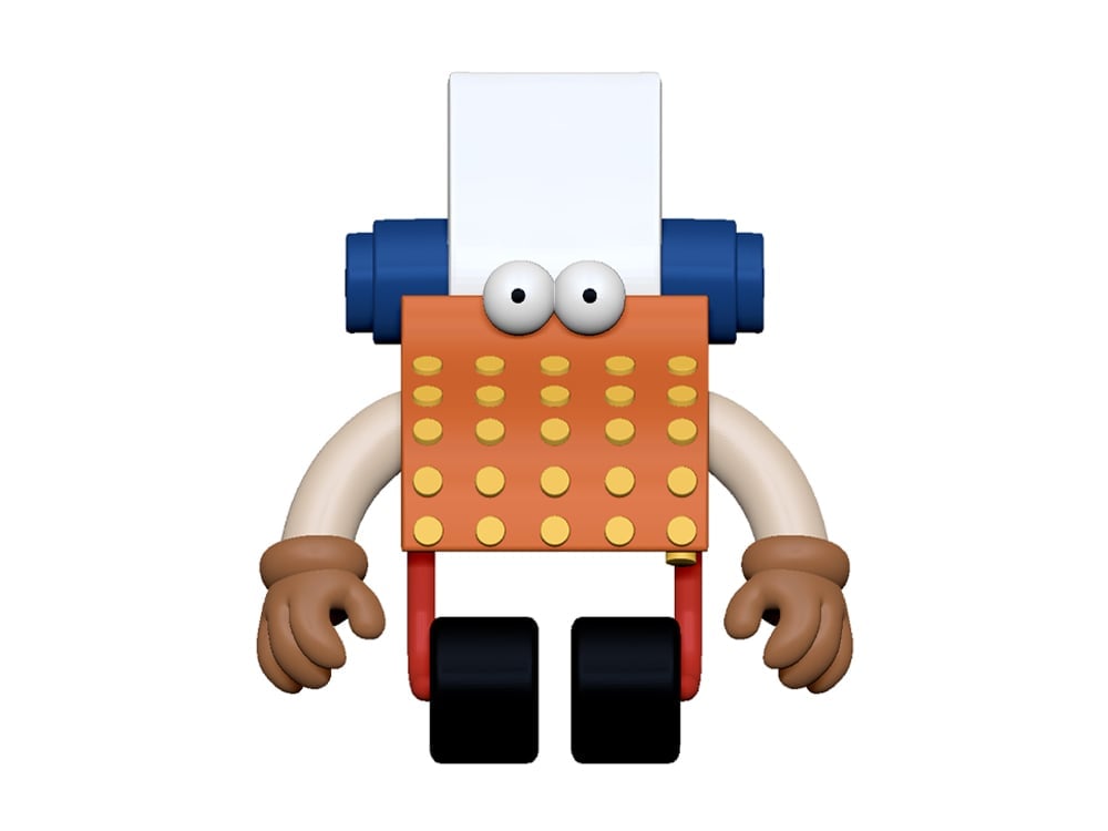Sesame Street ReAction Typewriter Guy Action Figure Gallery Image 1