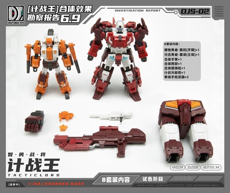 Tacticlord Combiner DJS-02B Motor and DJS-02C Razer Figure Set