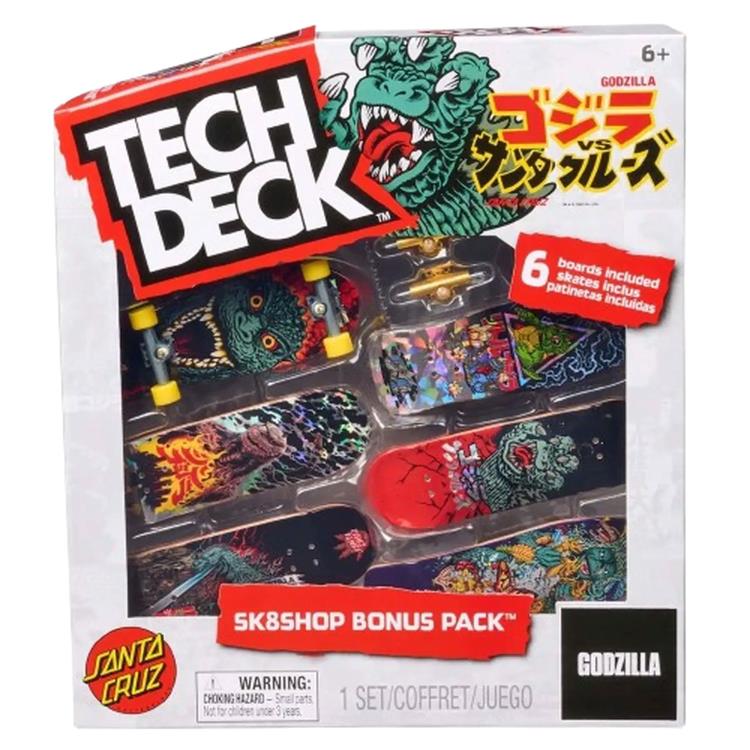 ゴジラデッキパーツ Godzilla vs. Santa Cruz Tech Deck Sk8shop Bonus Pack Fingerboard Set