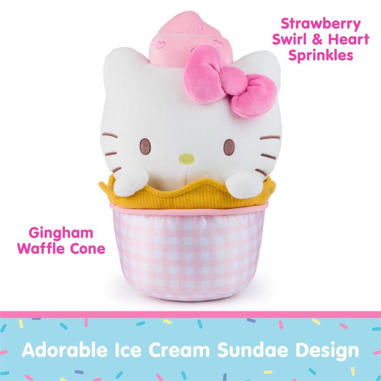Sanrio Hello Kitty & Friends Hello Kitty Ice Cream Plush Gallery Image 4