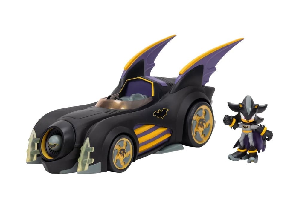 DC Comics x Sonic the Hedgehog Batmobile and Shadow as Batman Set Gallery Image 1