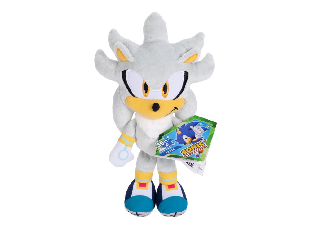 Sonic the Hedgehog Modern Silver the Hedgehog 9" Plush Gallery Image 1