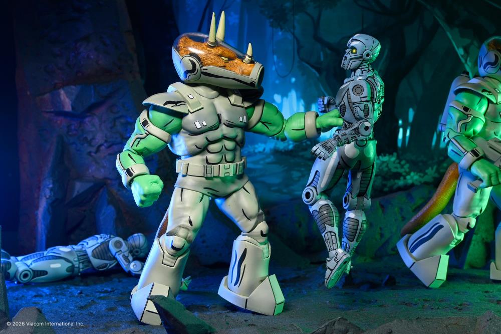 Teenage Mutant Ninja Turtles Shock Commando Triceraton (Mirage Comics) Action Figure Gallery Image 9