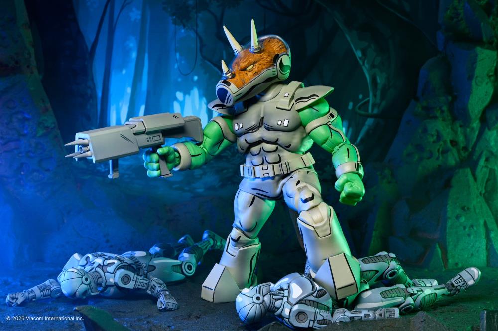 Teenage Mutant Ninja Turtles Shock Commando Triceraton (Mirage Comics) Action Figure Gallery Image 8