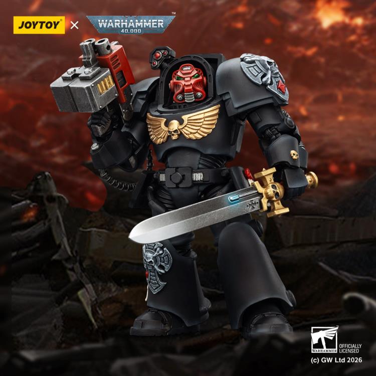 Warhammer 40,000 Black Templars Terminator (Ver. 1) with Power Sword and Storm Bolter 1/18 Scale Action Figure Gallery Image 3